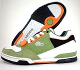 Lacoste - Lacoste Missouri Punched Mens Shoes White Olive Orange