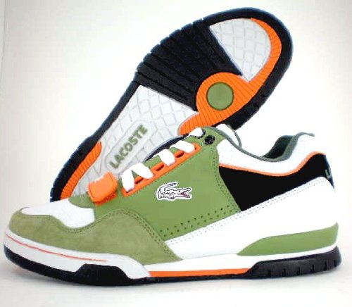 Lacoste Missouri Punched Mens Shoes White Olive Orang