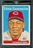 2007 Topps Heritage Baseball Card # 181 Edwin Encarnacion Cincinnati Reds - Mint Condition - In Protective Display Case