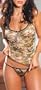 Dreamgirl Women's Camouflage Camisole and Matching Thong, Green, O/S