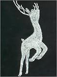 53 Lighted Twinkling Spun Crystal Animated Jumping Buck Christmas Yard Art
