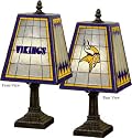 Minnesota Vikings NFL Hand-Painted Art Glass Table Lamp