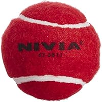 Nivia Heavy Weight Cricket Tennis Ball, Pack of 6 (Red)