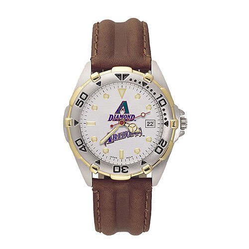Arizona Diamondbacks Mens MLB All-Star Watch (Leather Band)