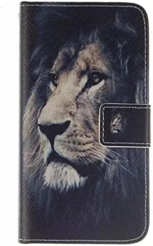 HNSPRING Colorful Patterns Premium TPU Flip Genuine Leather purses Cover protective Case for Microsoft Lumia 640