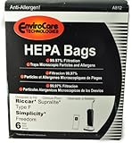Simplicity Freedom, Riccar Supralite Type F Vacuum Cleaner Bags