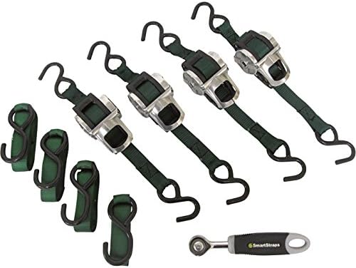 RetractX Tie-Down Straps - 4-Pk. with Travel Bag, 14 Ft. L x 1 In. W, Model# 645