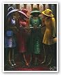 Sunday Conversation by Lonnie Ollivierre 7.5"x9.5" Art Print Poster