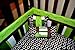 DK Leigh Nursery Crib Bedding Set, Frog, 7 Count, Green/Brown/Lime Green/White