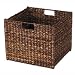 Wicker Storage Bin with Handles - Dark Brown by Household Essentials