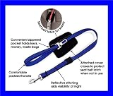 3 FOOT - BLUE - Quick Control Leash + Seat belt latch