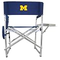 Picnic Time Michigan Wolverine Sports Chair - Navy