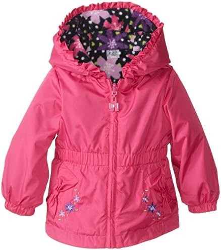 London Fog Baby Girls' Reversible Jacket, Pink, 18 Months