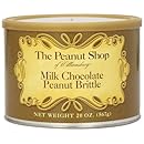 The Peanut Shop of Williamsburg Chocolate Covered Peanut Brittle, 20-Ounce Tin