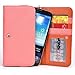 Smartphone Wristlet fits Samsung Galaxy Mega 2 : Exposed Screen to View Alerts [Salmon Pink / Clay Orange]