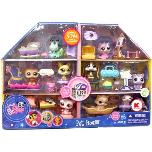 Littlest Pet Shop Exclusive Playset Pet House Includes 9 Pets