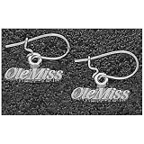 Logo Art Mississippi Rebels Sterling Silver Team Font Dangle Earrings