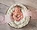 Sunmig Newborn Baby Roving Braid Wool Spinning Fiber Rugs Photography Photo Props (White)