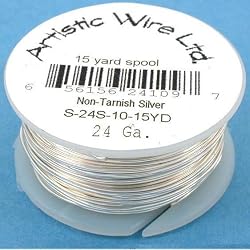 Artistic Wire Beading Craft Wrapping Silver 24 Gauge 45ft