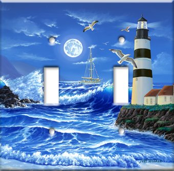 Images for Lighthouse at Night Switch Plate - Single Toggle