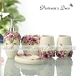 Delicate Orchid 5pc Resin Bathroom Set pack in box-B