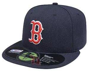 MLB Boston Red Sox Authentic On Field Game 59FIFTY Cap, 7 1/2, Black and Red