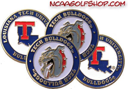 Louisiana Tech Bulldogs Golf Ball Markers