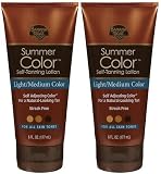 Banana Boat Summer Color Self Tanning Lotion , Light Medium, 6 oz, 2 ct (Quantity of 2)