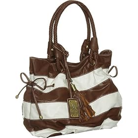Oversized ''St. Croix'' Tote By Vitalio - Brown, Black, Navy Blue or Yellow & Off White