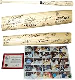 Chicago White Sox Team Signed Rawlings Engraved Blonde Bat with 27 Signatures