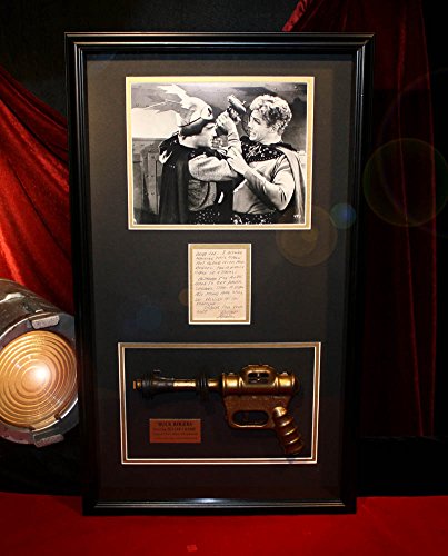 BUCK ROGERS Toy XZ-38 GUN, 1935-1939 + Signed BUSTER CRABBE Autograph NOTE, DVD, Comic COA UACC, CASE