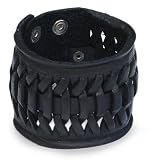 Men's Leather Bracelet, 'interconnection'