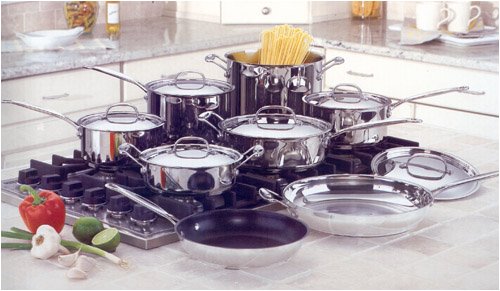 Cuisinart Chefs Classic Stainless Cookware 14 Piece Set 77-14BL