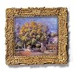 Maison 'a Cagnes - Gold Frame Magnet with pop-out easel (2-3/4" x 2-1/2")
