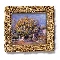 Maison 'a Cagnes - Gold Frame Magnet with pop-out easel (2-3/4" x 2-1/2")