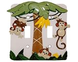 MONKEY kids Double SWITCHPLATE COVER switch plate