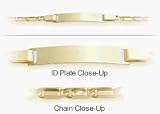 14 Karat Gold Baby ID Bracelet