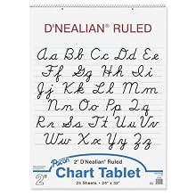 D'Nealian Chart Tablets, 24 x 32 Inches, 25 Sheets (0074740)
