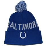 Baltimore Colts Mitchell & Ness Throwback Cuffed Knit Hat with Pom