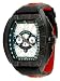 Adee Kaye #AK7230-MIPB Black IP Men's Oversized Big Numerals Leather Band Chronograph Watch