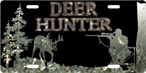 Deer Hunter - Camo Custom License Plate Novelty Tag from Redeye Laserworks
