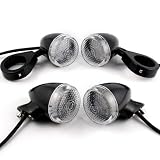 4 PCs Bullet Style Black LED Turn Signals Indicators Light For Buell Blast Lightning... by OEM