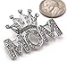 Soulbreezecollection Queen Princess Tiara Heart Mother's Day Mom Pin Brooch Clear Rhinestones