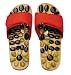 Reflexology Sandals - Natural Stone Massage Shoes and Sandals (7, Red)