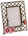 Bejeweled Ladybug and Flowers Picture Frame, Holds 2x3" Photo