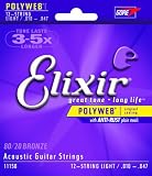 Elixir 12 String Polyweb Acoustic Guitar Strings (Light Gauge)