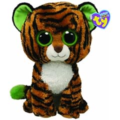 Ty 7136911 - Stripes Buddy Large Tiger Beanie Boos, 21.5 cm
