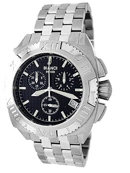 Bianci Swiss Men's Quadra Series Sports Chronograph Watch #1869 (Black Dial)