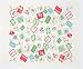 Vintage Style Mid-Century Christmas Cards Tablecloth