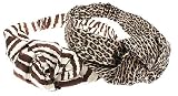 L. Erickson USA Silk Print Knot Turban - Animal Silk Print